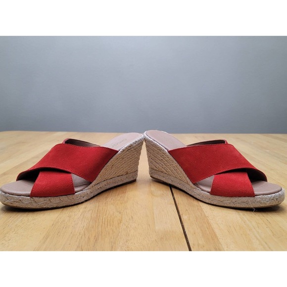 Picon Calzados Leather Espadrille Wedge Shoes WomensSize 8 Handmade in Spain NEW - Picture 1 of 6